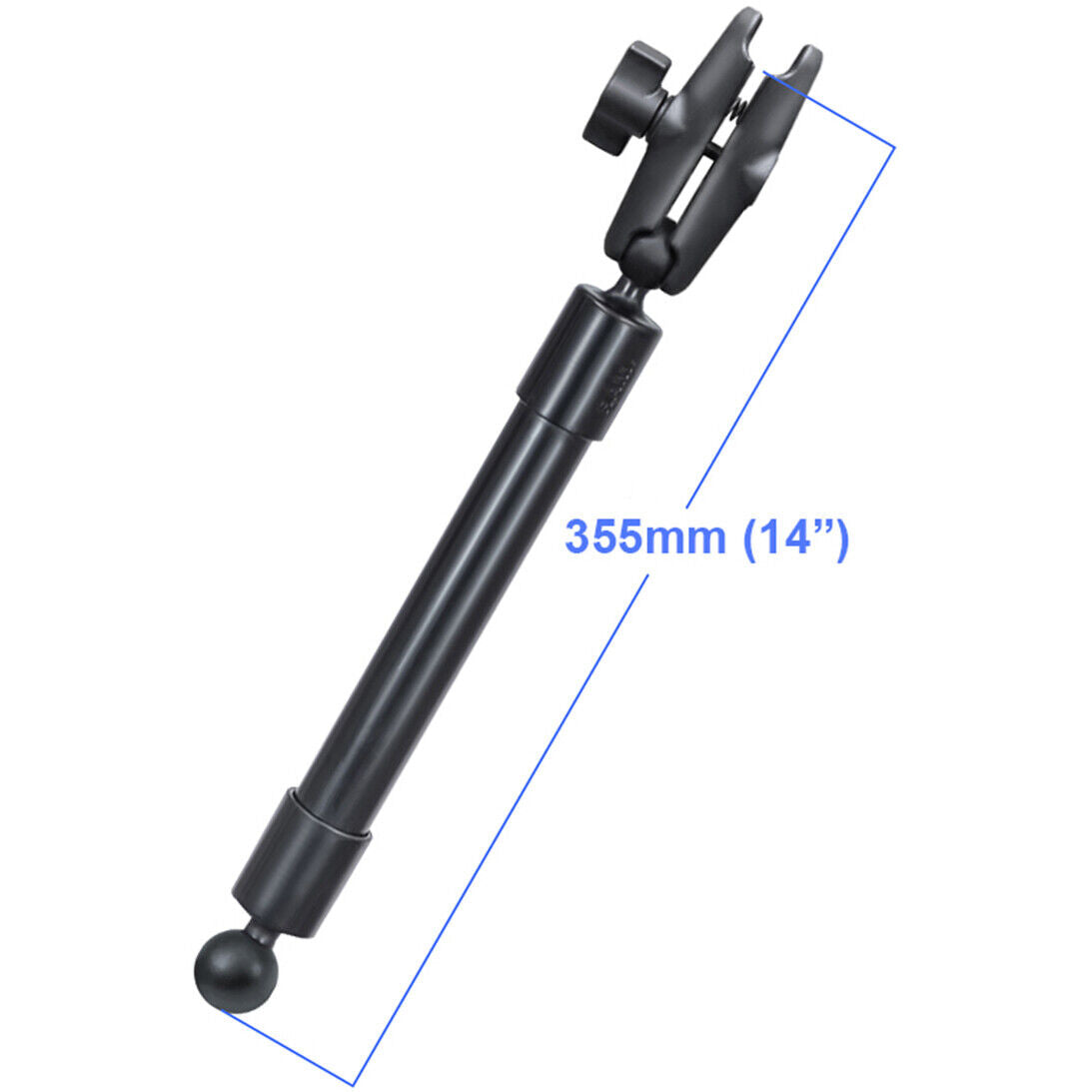 RAM 355mm PVC Extension with Ball Ends & Double Socket Arm 1" Ball RAP-BB-230-14