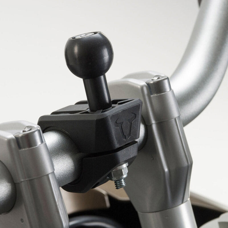SW-Motech Universal 22-28mm & M6/M8 Handlebar Clamp Base 1" Ball GPS.00.308.30100/B