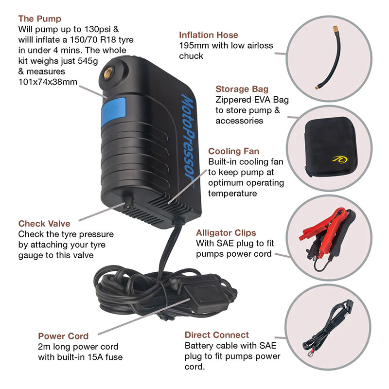 Rocky Creek MotoPressor Pocket Pump V2 Tyre Inflator