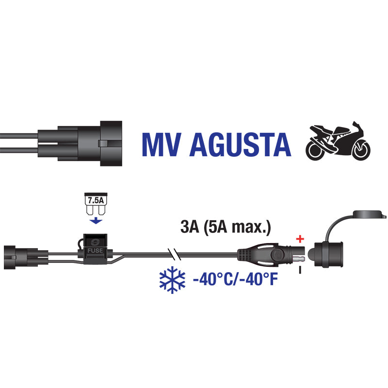 OptiMate O-57 MV Agusta (2010+) to SAE Adapter Cable 30cm
