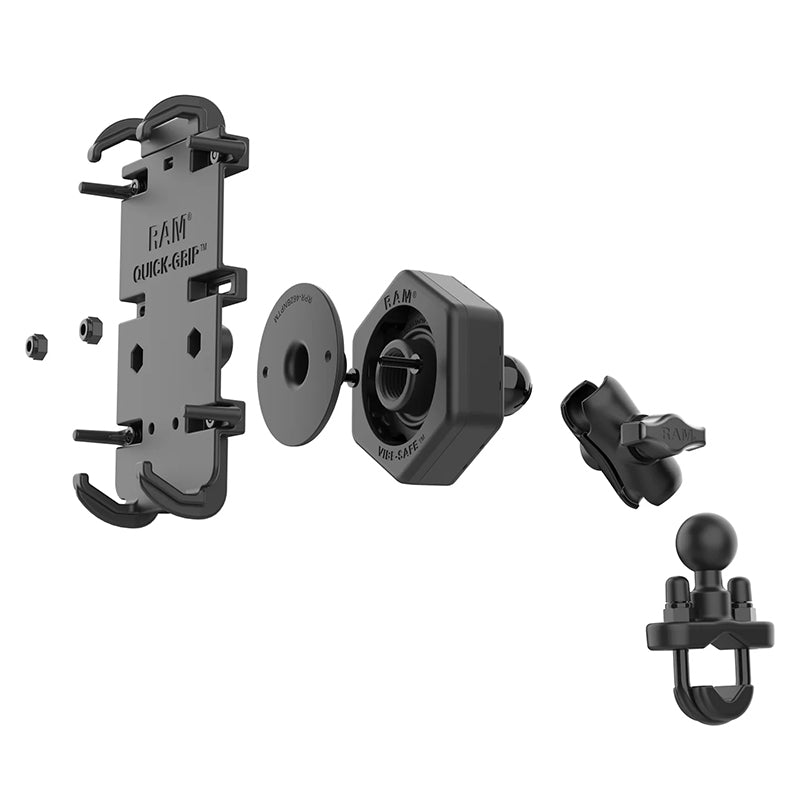 RAM Vibe-Safe 13mm-32mm U-Bolt XL Quick Grip Phone Kit