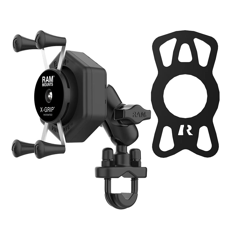 RAM Vibe-Safe 13mm-32mm U-Bolt Handlebar X-Grip Phone Kit