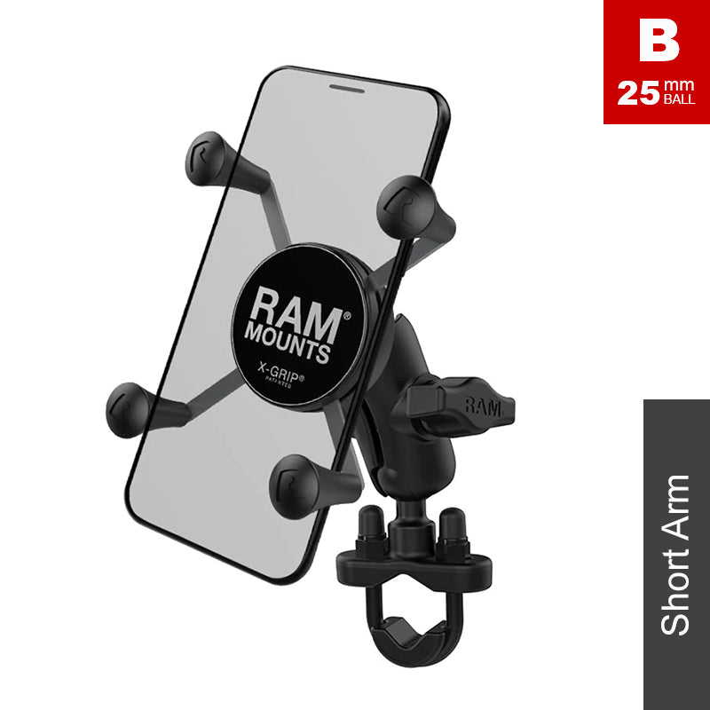 RAM 13mm-32mm U-Bolt Handlebar X-Grip Phone Kit
