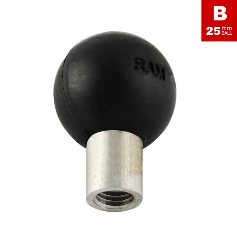 RAM 5/16"-24 Female Threaded Base 1" Ball
