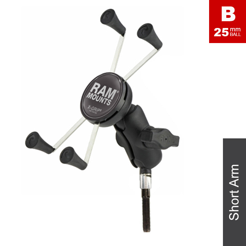 RAM M8 Handlebar Clamp Bolt Large X-Grip Phone Kit