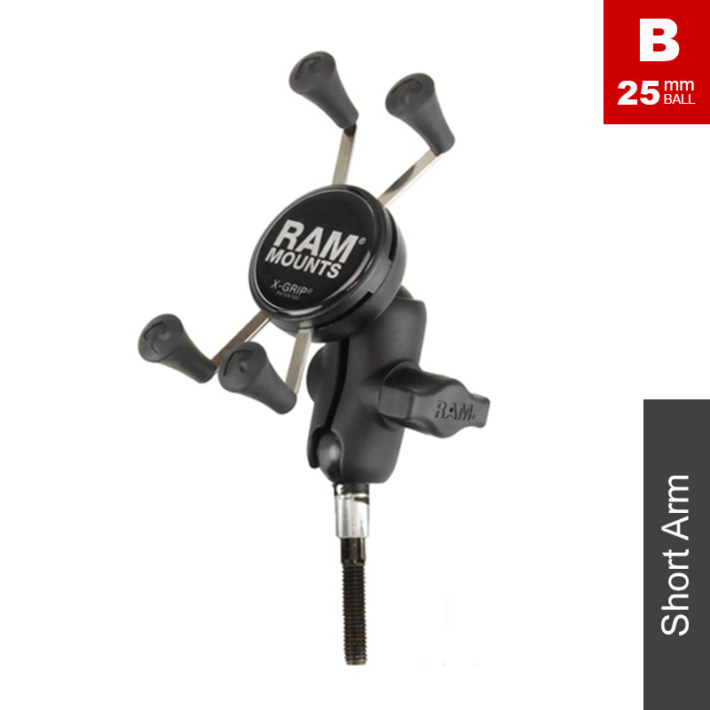 RAM M8 Handlebar Clamp Bolt X-Grip Phone Kit