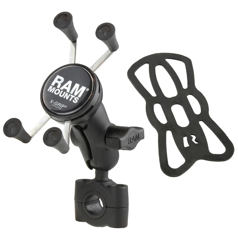 RAM Torque 19mm-25mm Handlebar Rail X-Grip Phone Kit