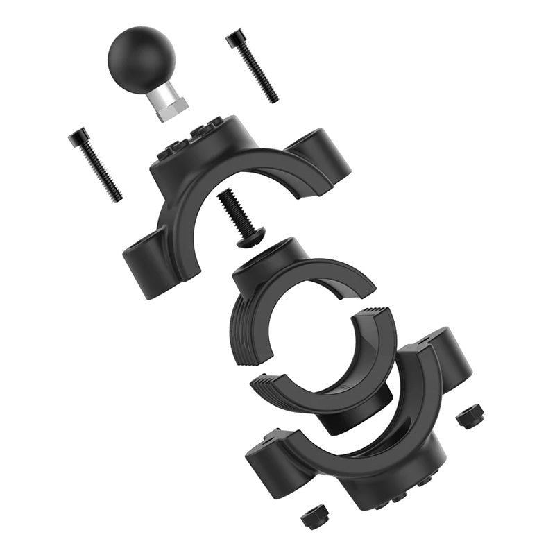 RAM Torque 38mm-50mm Handlebar & Rail Base 1" Ball