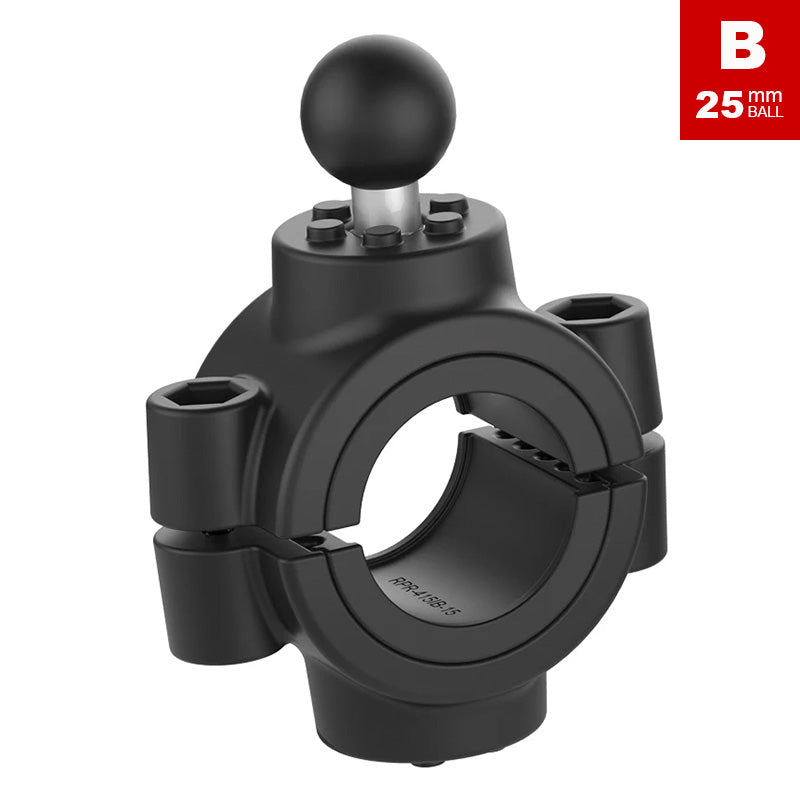 RAM Torque 38mm-50mm Handlebar & Rail Base 1" Ball