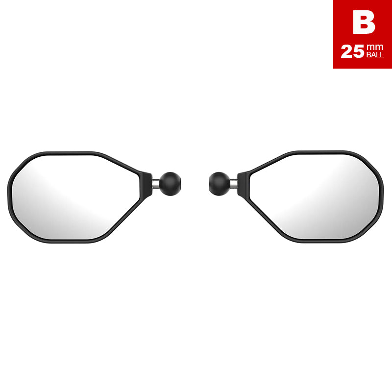 RAM Left & Right Motorcycle Tough-Mirror Kit 1" Ball