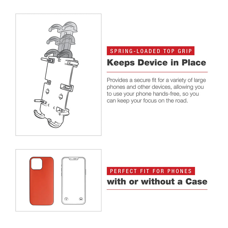RAM Low Profile Tough-Claw XL Quick-Grip Phone Kit
