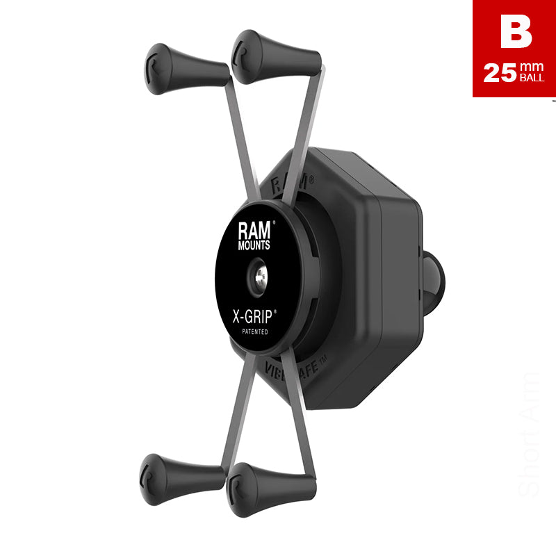 RAM Large X-Grip with Vibe-Safe Adapter Kit 1" Ball