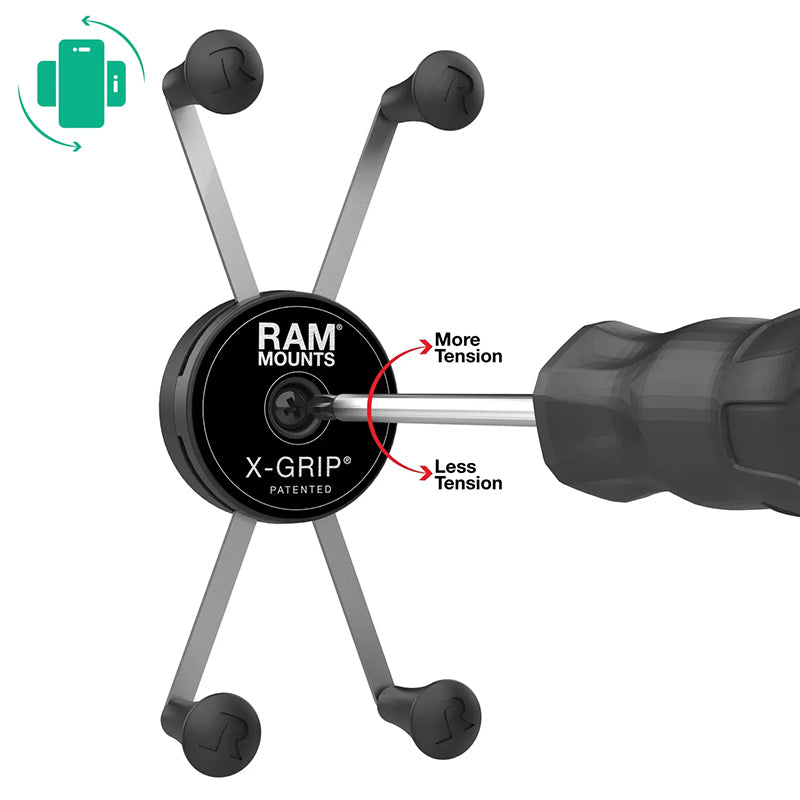 RAM Rotating Large X-Grip Universal Phone Holder 1" Ball