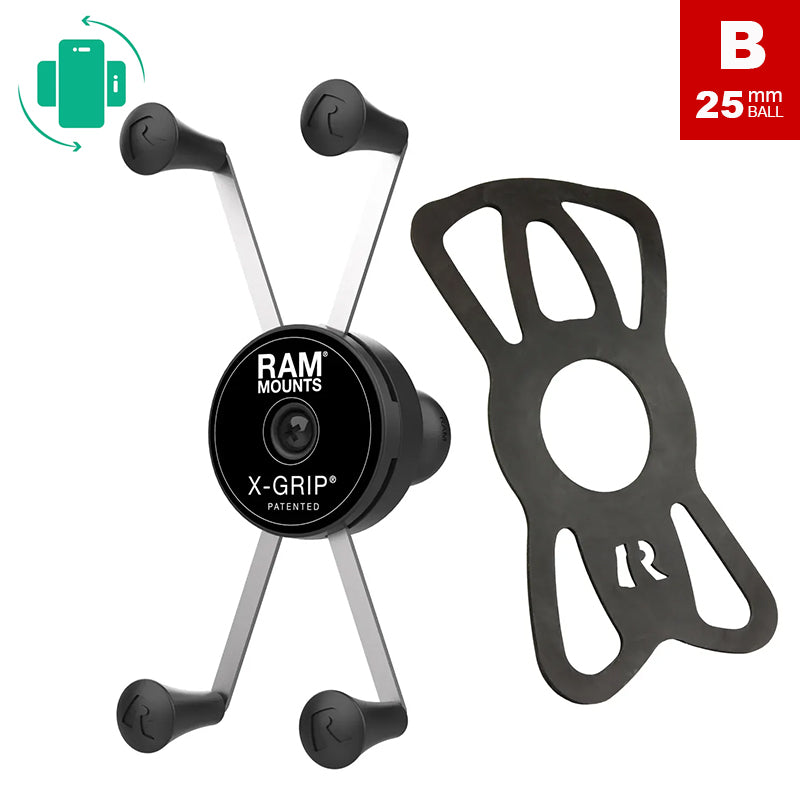 RAM Rotating Large X-Grip Universal Phone Holder 1" Ball