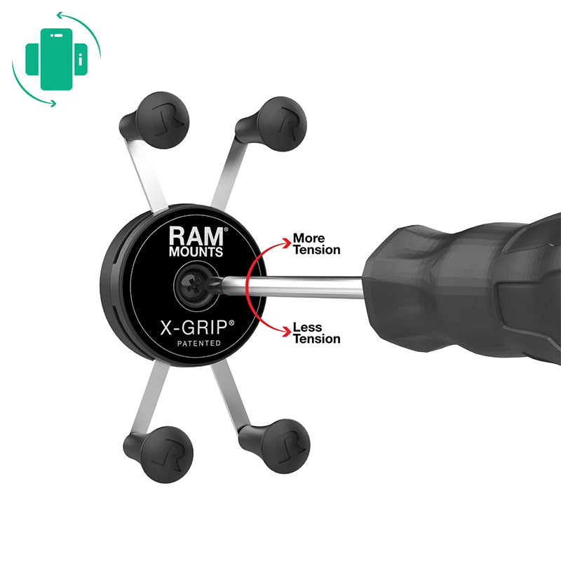 RAM Rotating X-Grip Universal Phone Holder 1" Ball