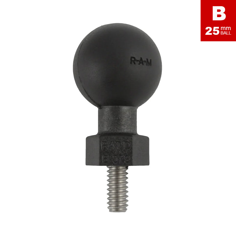 RAM Tough-Ball 1/4"-20 x 0.50" Threaded Stud 1" Ball