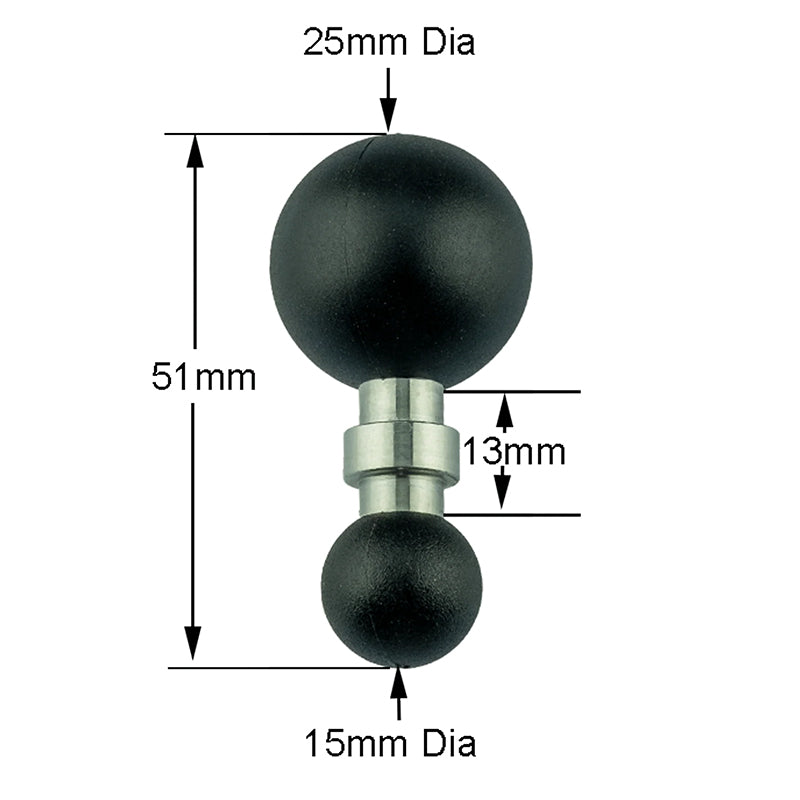 Rocky Creek 25mm to 15mm Ball Mount Adapter