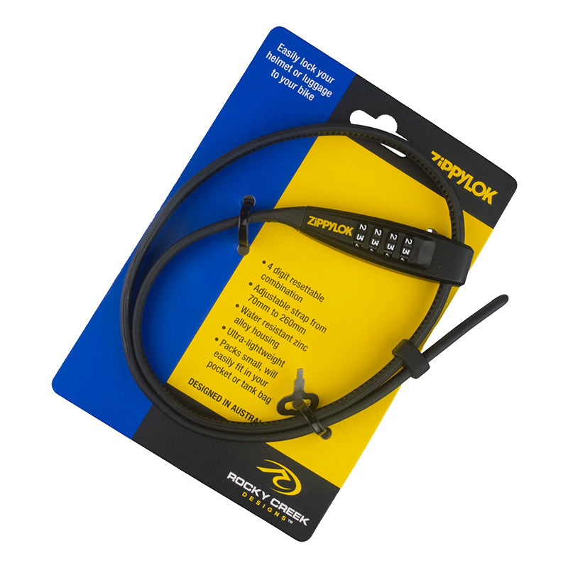 Rocky Creek ZIPPYLOCK Helmet & Luggage Locking Cable