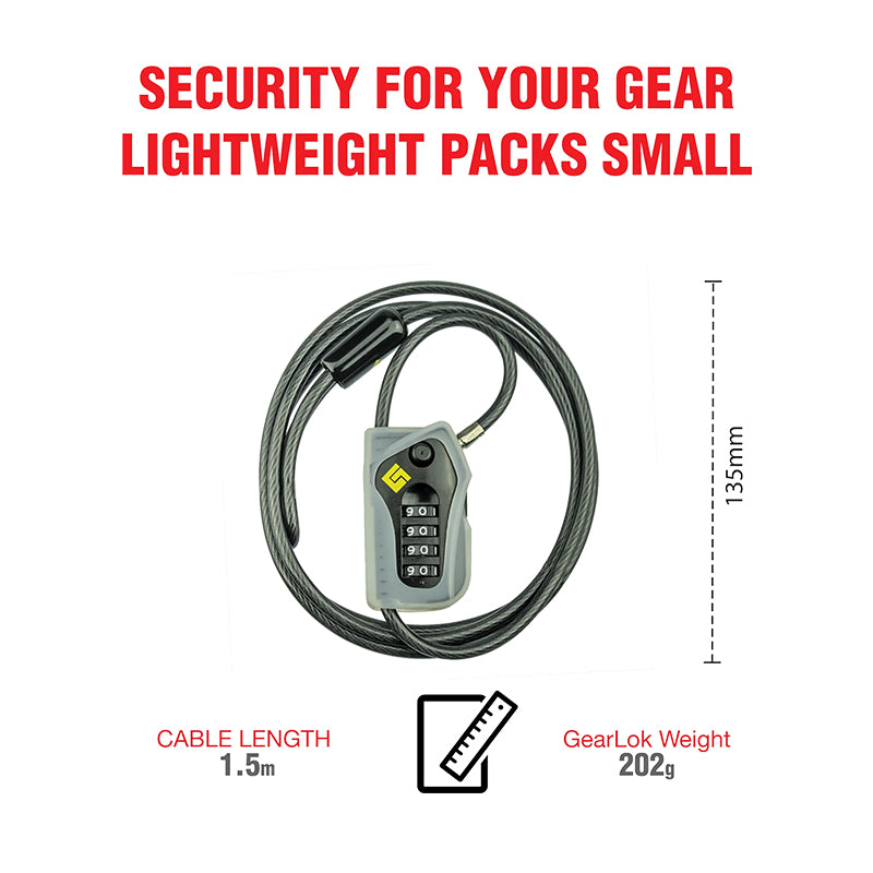 Rocky Creek GearLok Helmet & Luggage Cable & Lock