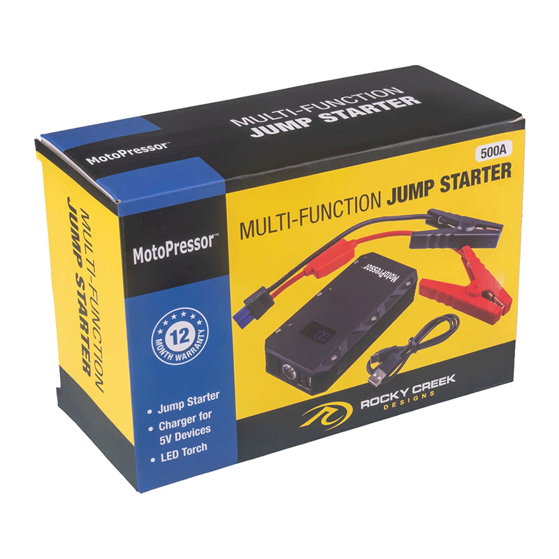 Rocky Creek MotoPressor 500A Mini Jump Starter Battery