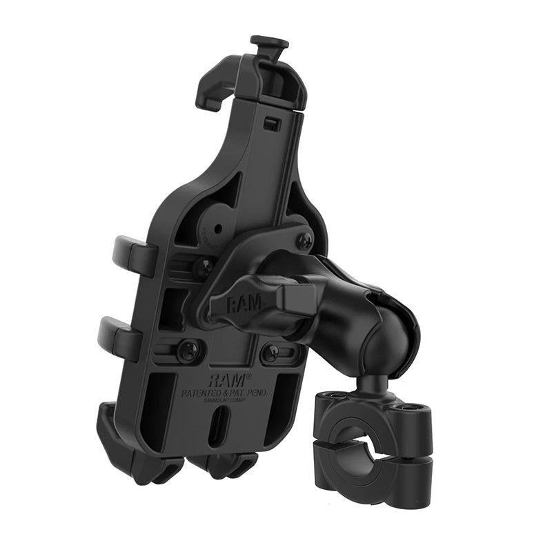 RAM Torque 19mm-25mm Handlebar Rail Quick Grip Pro Phone Kit 1" Ball