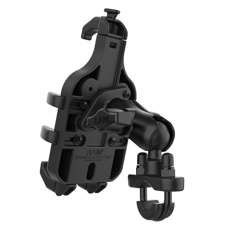 RAM U-Bolt Handlebar Rail Quick-Grip Pro Phone Holder Kit 1" Ball