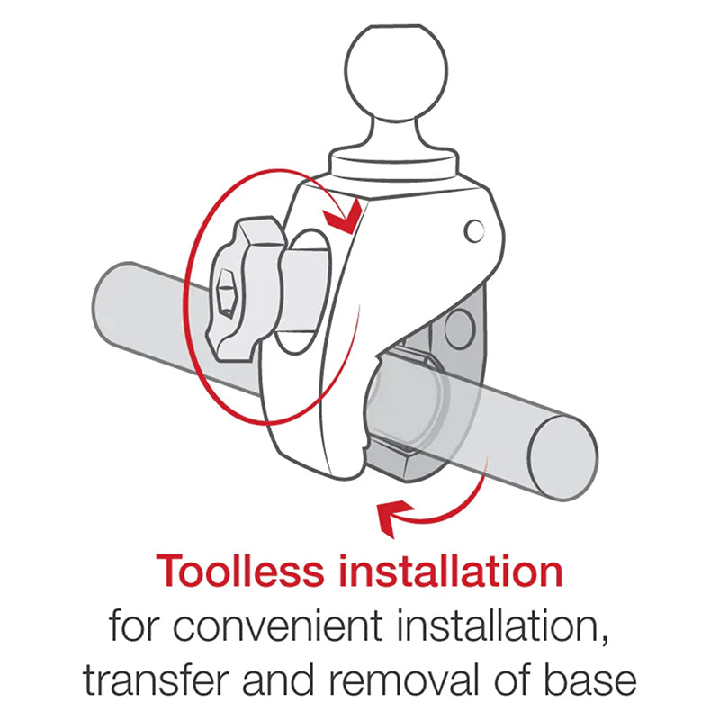RAM Low Profile Tough-Claw Quick-Grip Pro Vibration Damping Phone Kit