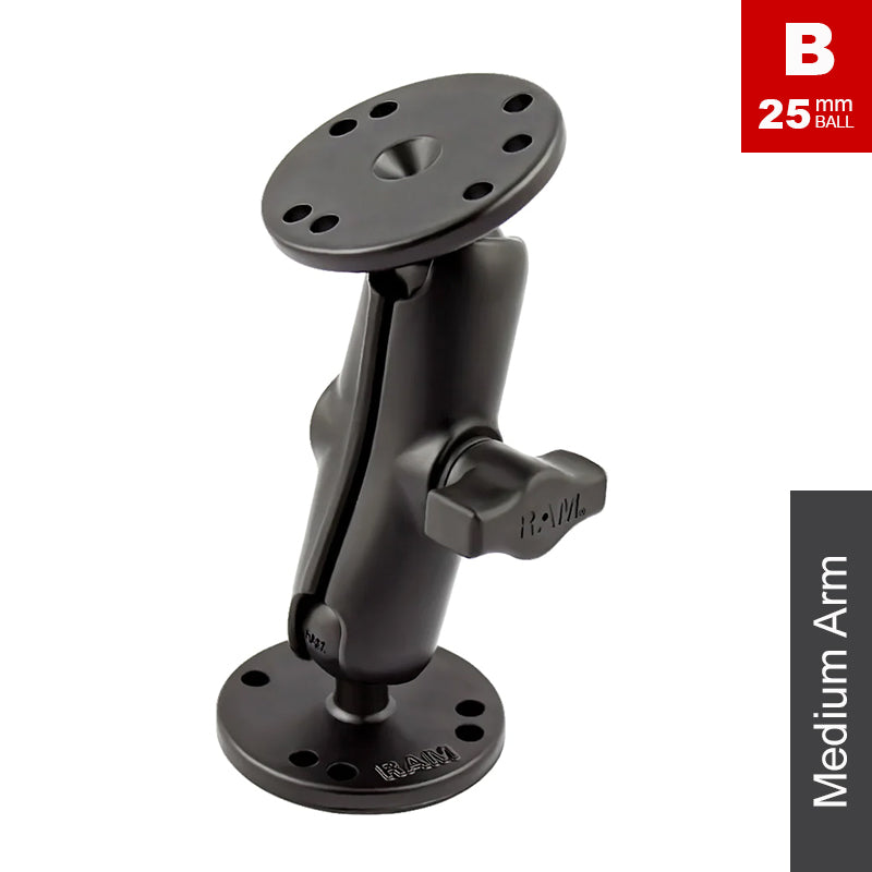 RAM 2 x Round Base Surface Mount Kit