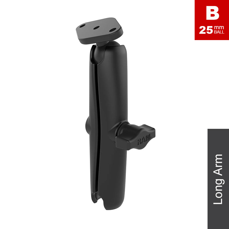 RAM Double Socket Arm with Single Diamond Plate