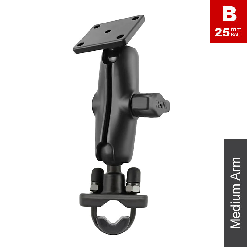 RAM 13mm-32mm U-Bolt Handlebar AMPS Plate Mount Kit