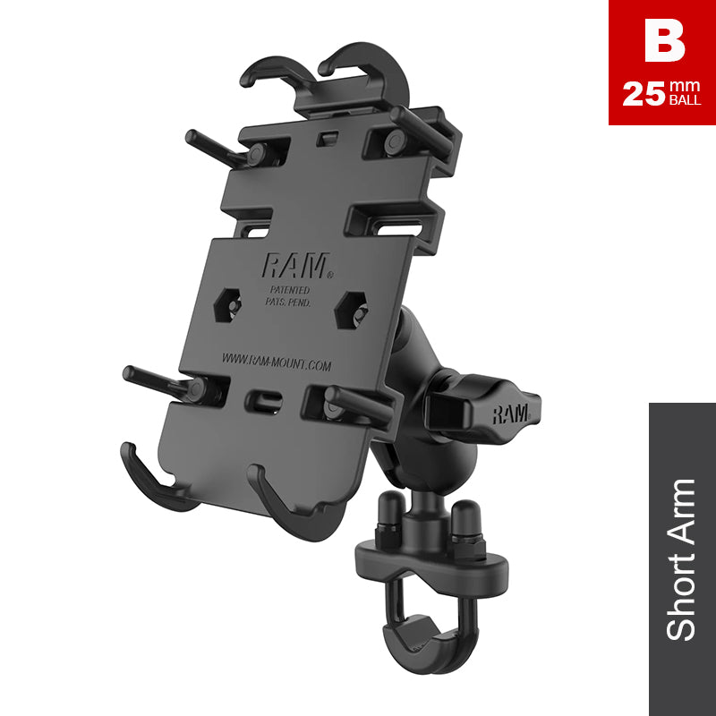 RAM 13mm-32mm U-Bolt Handlebar Quick Grip Phone Kit