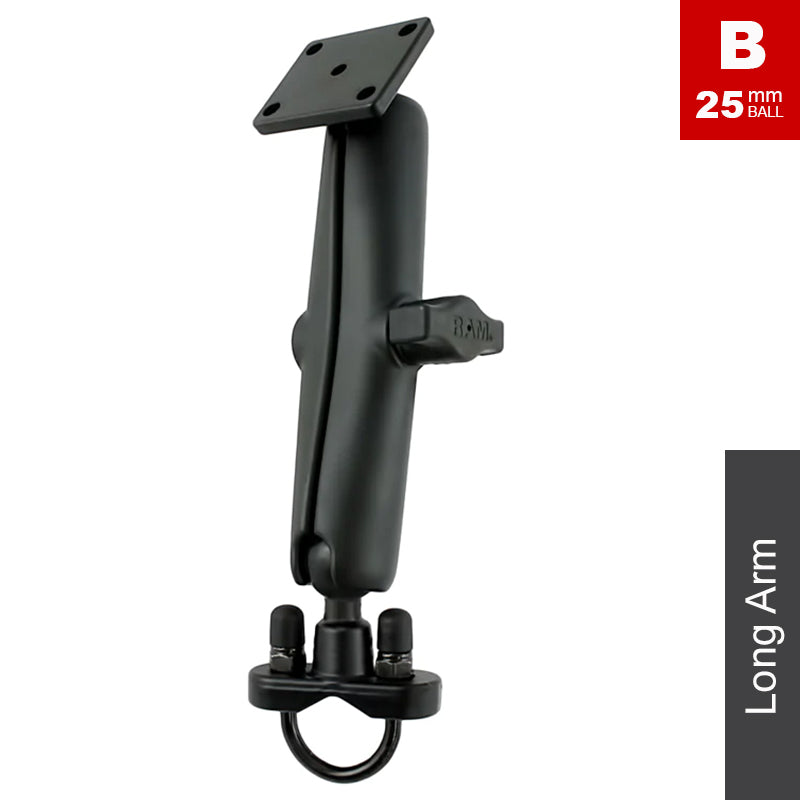 RAM 13mm-32mm U-Bolt Handlebar AMPS Plate Mount Kit