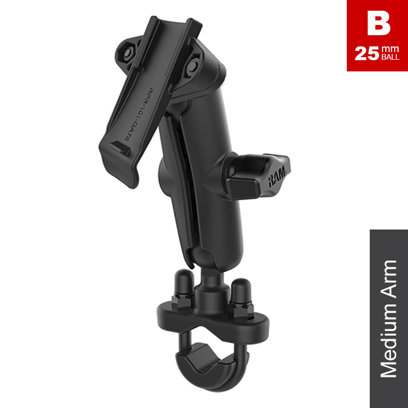 RAM 13mm-32mm U-Bolt Handlebar Garmin Handheld GPS Spine Mount Kit
