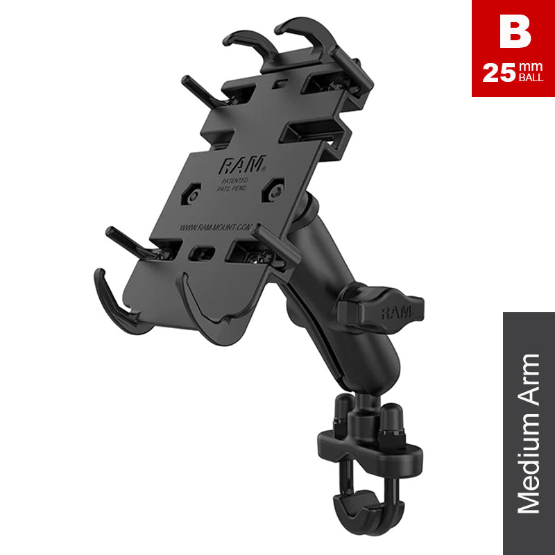 RAM 13mm-32mm U-Bolt Handlebar Quick Grip Phone Kit