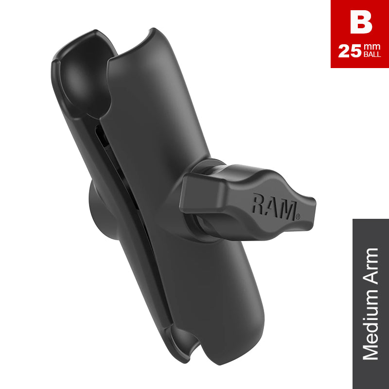 RAM Aluminium Double Socket Arm for 1" Balls