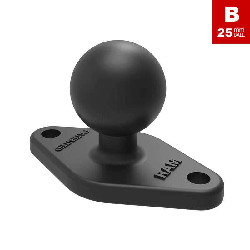 RAM 62mm x 33mm Diamond Base 1" Ball