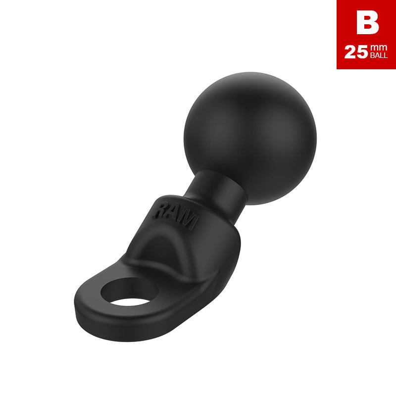 RAM 9mm Angled Bolt Head Adapter Base 1" Ball