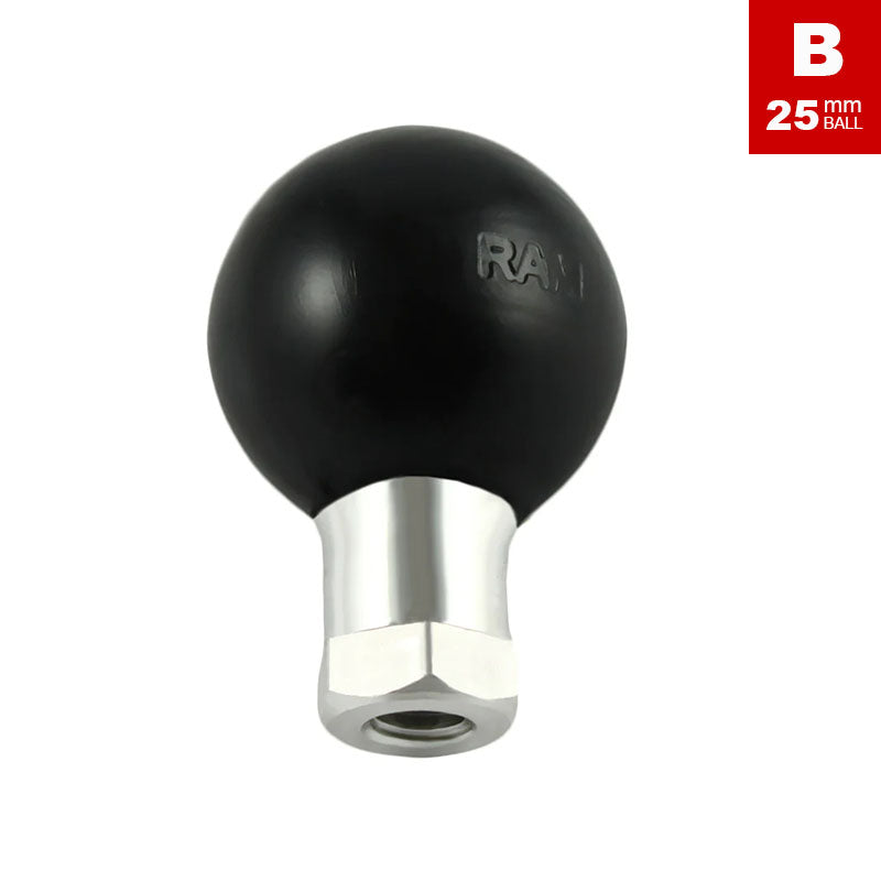 RAM M6 x 1 Female Threaded Base 1" Ball