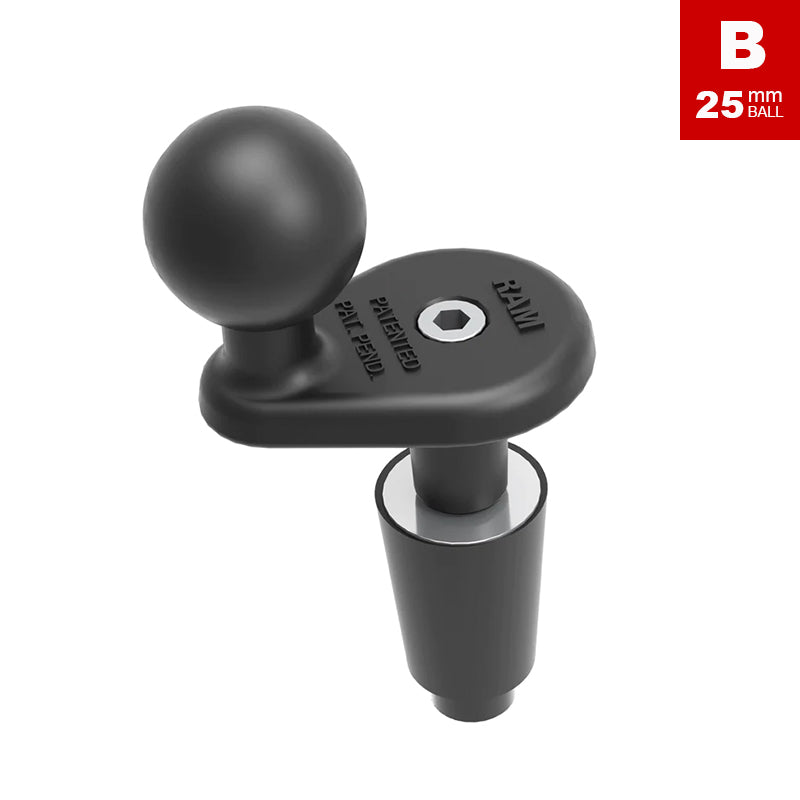 RAM Motorcycle Fork Stem Base 1" Ball