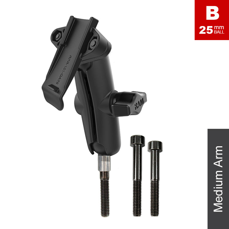 RAM M8 Handlebar Clamp Bolt Garmin Handheld GPS Spine Mount Kit