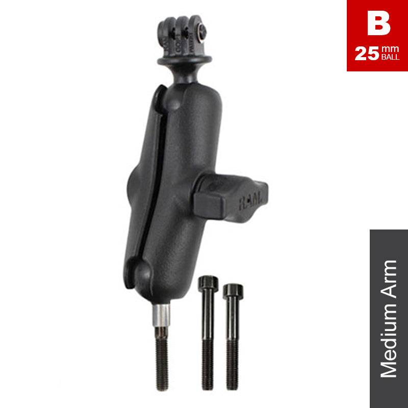 RAM M8 Handlebar Clamp Bolt GoPro Action Camera Mount Kit