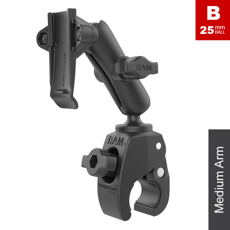 RAM Tough-Claw with Garmin Handheld GPS Spine Clip Kit