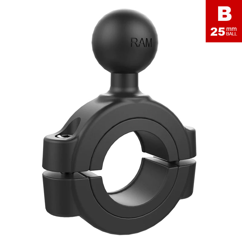 RAM Torque 28mm-38mm Handlebar & Rail Base 1" Ball