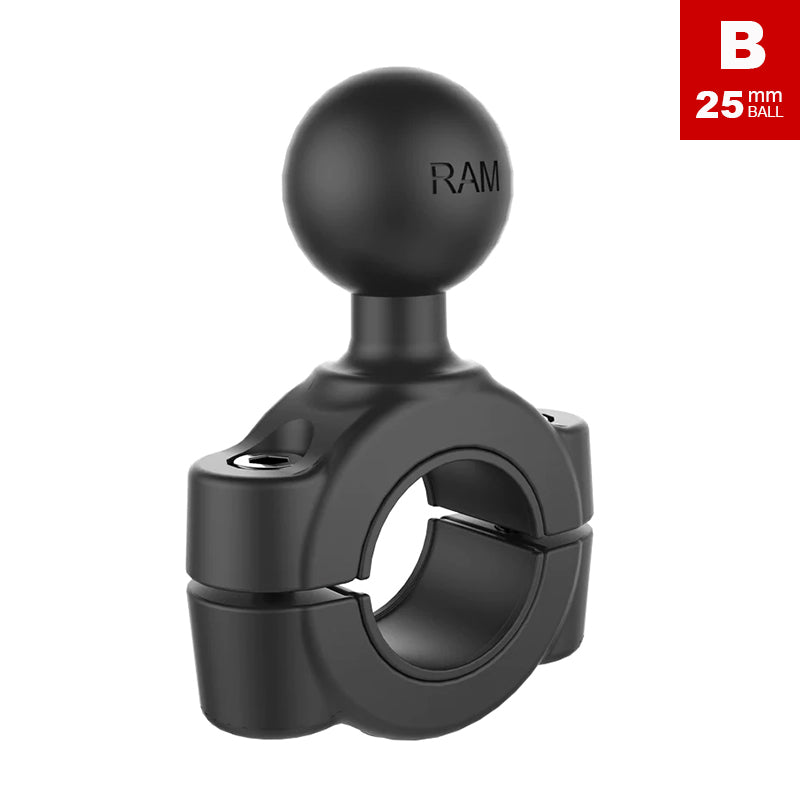 RAM Torque 19mm-25mm Handlebar & Rail Base 1" Ball