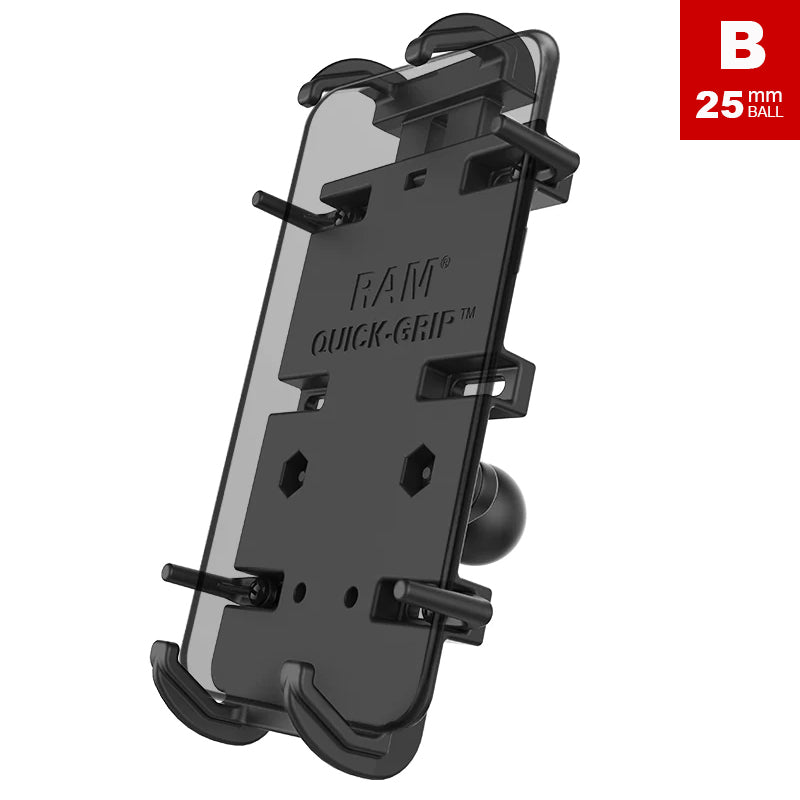 RAM Quick-Grip XL Large Universal Phone Holder 1" Ball