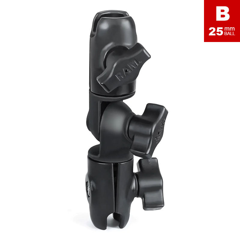 RAM Composite Double Socket Swivel & Ratchet Arm 1" Ball
