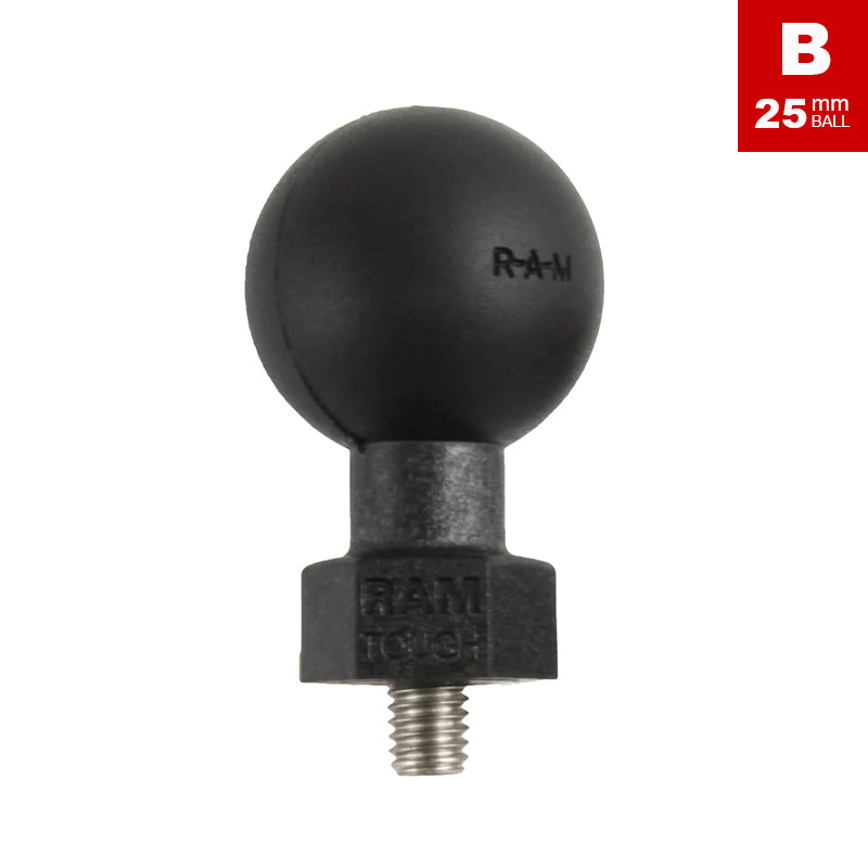 RAM Tough-Ball M6-1 x 6mm Threaded Stud 1" Ball