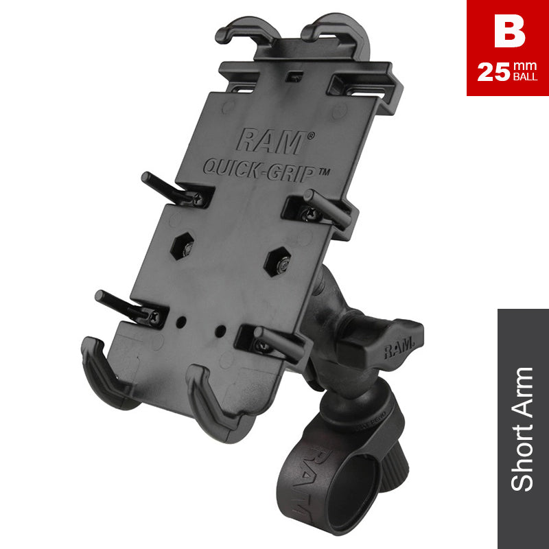 RAM Low Profile Tough-Strap Handlebar XL Quick-Grip Phone Mount Kit