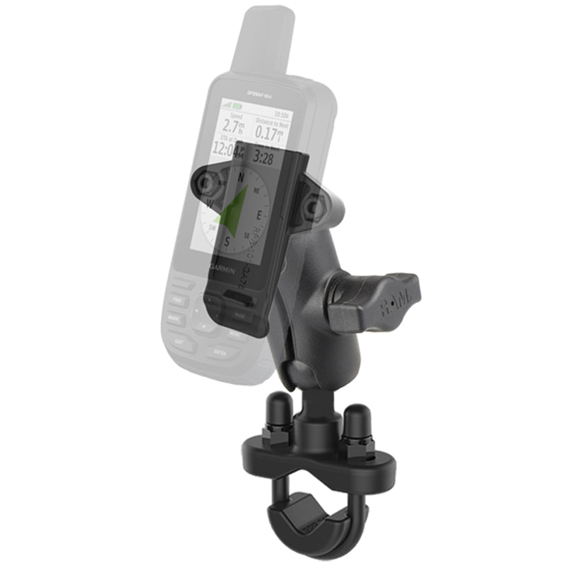 RAM 13mm-32mm U-Bolt Handlebar Garmin Handheld GPS Spine Mount Kit
