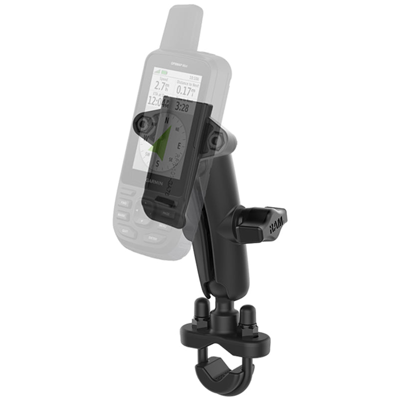 RAM 13mm-32mm U-Bolt Handlebar Garmin Handheld GPS Spine Mount Kit